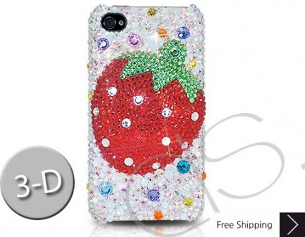 Strawberry 3D Crystallized Swarovski Phone Case
