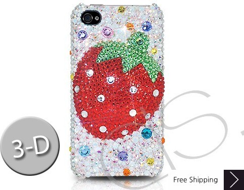 Strawberry 3D Crystallized Swarovski Phone Case