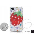 Strawberry 3D Bling Swarovski Crystal iPhone 15 Case iPhone 15 Pro and iPhone 15 Pro MAX Case