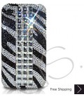 Cubical Zebra Bling Swarovski Crystal iPhone 15 Case iPhone 15 Pro and iPhone 15 Pro MAX Case