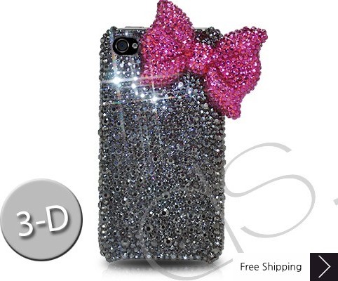 Ribbon 3D Crystallized Swarovski Phone Case - Magenta