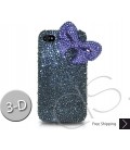 Ribbon 3D Bling Swarovski Crystal iPhone 16 Case iPhone 16 Pro and iPhone 16 Pro MAX Case - Purple