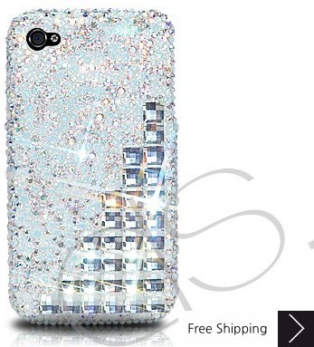 Scatter Cubical Crystallized Swarovski Phone Case - Silver