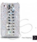 Cubical Silver Crystallized Swarovski Phone Case