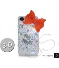 立方体リボン 3 D ブリンブリンスワロフ スキーの iPhone 15 iPhone 15 とケース - レッド
