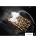 White Ribbon 3D Crystallized Swarovski Phone Case - Leopardo