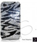 Zebra Bling Swarovski Crystal iPhone 15 Case iPhone 15 Pro and iPhone 15 Pro MAX Case