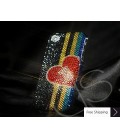 Stripe Hearts Crystallized Swarovski Phone Case