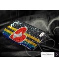 Stripe Hearts Crystallized Swarovski Phone Case