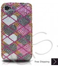 Grid Hearts Crystallized Swarovski Phone Case