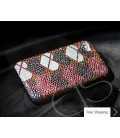 Grid Hearts Crystallized Swarovski Phone Case