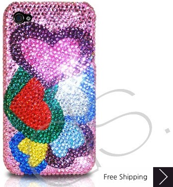 Loving Hearts Crystallized Swarovski Phone Case