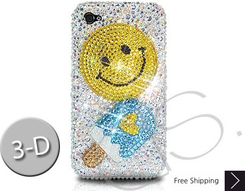 Smile Ice Cream 3D Crystallized Swarovski Phone Case