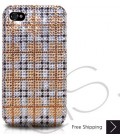 Tartan Bling Swarovski Crystal iPhone 16 Case iPhone 16 Pro and iPhone 16 Pro MAX Case