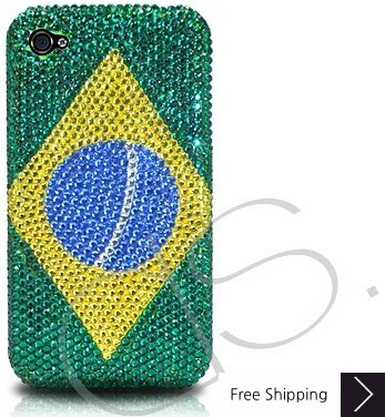 National Series Crystallized Swarovski Phone Case - Brazil