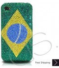 National Series Bling Swarovski Crystal iPhone 14 Case iPhone 14 Pro and iPhone 14 Pro MAX Case - Brazil