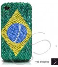 National Series Bling Swarovski Crystal iPhone 15 Case iPhone 15 Pro and iPhone 15 Pro MAX Case - Brazil