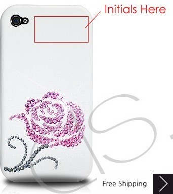 Pink Rosaceae Crystallized Swarovski Phone Case Valentine's Special - Pink (Thank you)