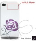 Rosaceae Bling Swarovski Crystal iPhone 15 Case iPhone 15 Pro and iPhone 15 Pro MAX Case Valentine's Special - Purple (Love at F