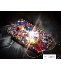 Colorato 3D Swarovski Crystal Phone Case - Blue 