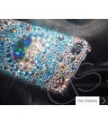 Cubic Heart Swarovski Crystal Phone Case - Silver 