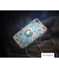 Cubic Heart Swarovski Crystal Phone Case - Silver 