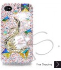 Swan 3D Bling Swarovski Crystal iPhone 15 Case iPhone 15 Pro and iPhone 15 Pro MAX Case 