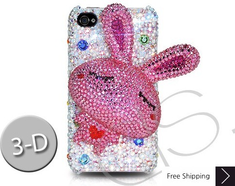 Ribbon 3D Crystallized Swarovski iPhone 4 Case - Multicolor