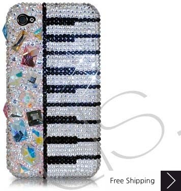 Piano Keys Swarovski Crystal Phone Case 