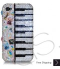 Piano Keys Bling Swarovski Crystal iPhone 15 Case iPhone 15 Pro and iPhone 15 Pro MAX Case 