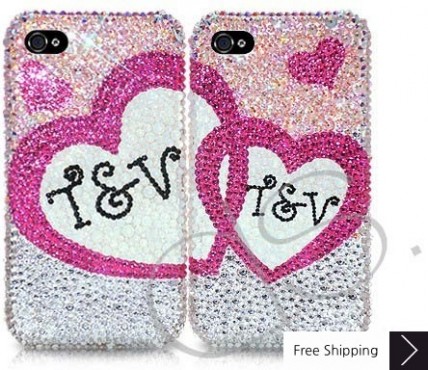 Lover's Personalized Swarovski Crystal Phone Case 