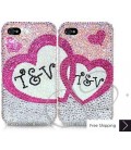 Lover's Personalized Swarovski Crystal Phone Case 