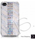Cubical Stripe Bling Swarovski Crystal iPhone 15 Case iPhone 15 Pro and iPhone 15 Pro MAX Case 