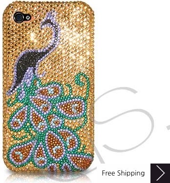 Peacock Swarovski Crystal Phone Case 