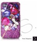 Colorato 3D Bling Swarovski Crystal iPhone 15 Case iPhone 15 Pro and iPhone 15 Pro MAX Case - Purple 