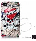 Pirate Skull Bling Swarovski Crystal iPhone 14 Case iPhone 14 Pro and iPhone 14 Pro MAX Case 