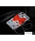 Shiny Ribbon 3D Swarovski Crystal Phone Case - Silver 
