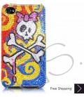 Cute Skull Bling Swarovski Crystal iPhone 15 Case iPhone 15 Pro and iPhone 15 Pro MAX Case 