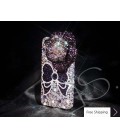 Floral Ribbon 3D Swarovski Crystal Phone Case - Purple 