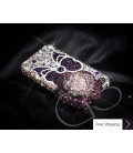 Floral Ribbon 3D Swarovski Crystal Phone Case - Purple 