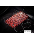 Leopardo Swarovski Crystal Phone Case - Red 