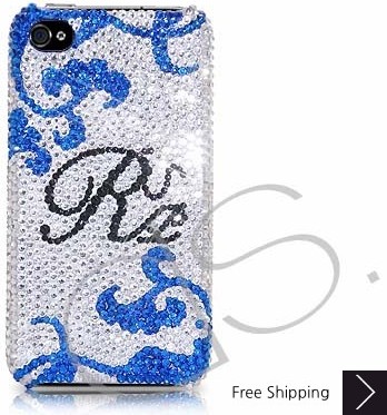 Floral Personalized Swarovski Crystal Phone Case 