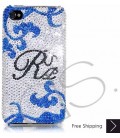 Floral Personalized Bling Swarovski Crystal iPhone 13 Case iPhone 13 Pro and iPhone 13 Pro MAX Case 