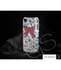 Ribbon Scatter Swarovski Crystal Phone Case - Pink 