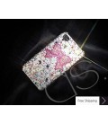 Ribbon Scatter Swarovski Crystal Phone Case - Pink 