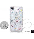 Meso-Ribbon 3D Bling Swarovski Crystal iPhone 16 Case iPhone 16 Pro and iPhone 16 Pro MAX Case - White 