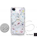 Meso-Ribbon 3D Swarovski Crystal Phone Case - White 