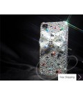 Meso-Ribbon 3D Swarovski Crystal Phone Case - White 