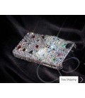 Meso-Ribbon 3D Swarovski Crystal Phone Case - White 