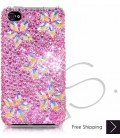 Sparkling Flower Bling Swarovski Crystal iPhone 15 Case iPhone 15 Pro and iPhone 15 Pro MAX Case 